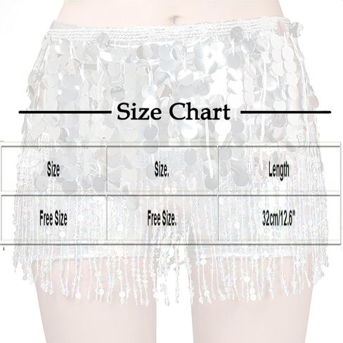 تنورة رقص شرقي مثيرة للنساء تنورة شرابة لامعة مُزينة بالترتر وحفلات الرقص الهذيان موضة 2025 in Kuwait