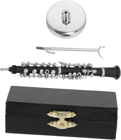 Cabilock Mini Oboe Model Ornament Metal Decoration for Home Office Study Desktop Adornment Stand for Music Lovers in Saudi Arabia