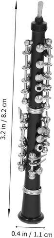 Cabilock Mini Oboe Model Ornament Metal Decoration for Home Office Study Desktop Adornment Stand for Music Lovers in Saudi Arabia