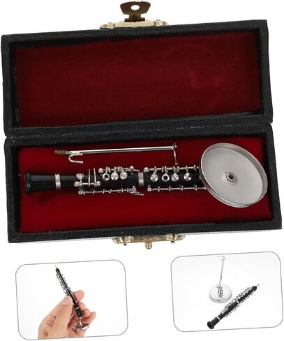 Cabilock Mini Oboe Model Ornament Metal Decoration for Home Office Study Desktop Adornment Stand for Music Lovers in Saudi Arabia