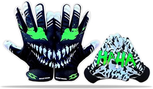Toxic Venom Football Receiver Gloves - Tacky Sticky Grip Skin Tight Adult Pro Elite Super Performance Youth Man Boy Men Sizes in Saudi Arabia