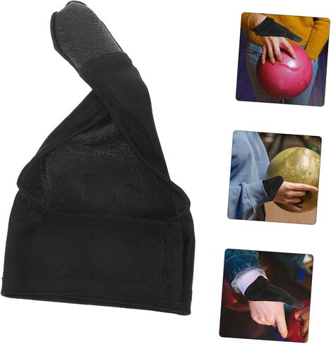 PartyKindom Professional Bowling Thumb Glove Anti-Slip Elastic Breathable Finger Protector for Injury Prevention Sports Use Black Right Hand in Saudi Arabia