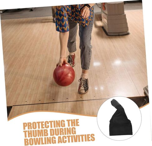 PartyKindom Professional Bowling Thumb Glove Anti-Slip Elastic Breathable Finger Protector for Injury Prevention Sports Use Black Right Hand in Saudi Arabia