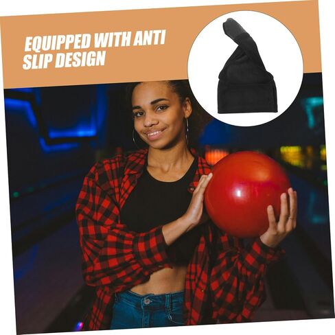 PartyKindom Professional Bowling Thumb Glove Anti-Slip Elastic Breathable Finger Protector for Injury Prevention Sports Use Black Right Hand in Saudi Arabia
