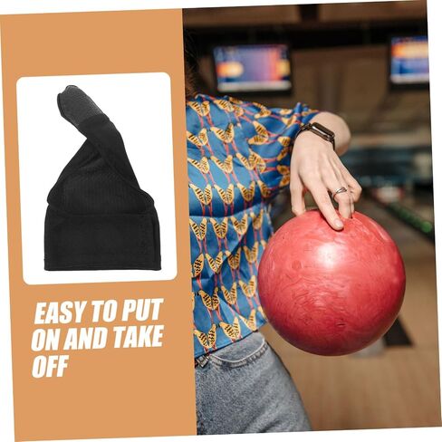 PartyKindom Professional Bowling Thumb Glove Anti-Slip Elastic Breathable Finger Protector for Injury Prevention Sports Use Black Right Hand in Saudi Arabia