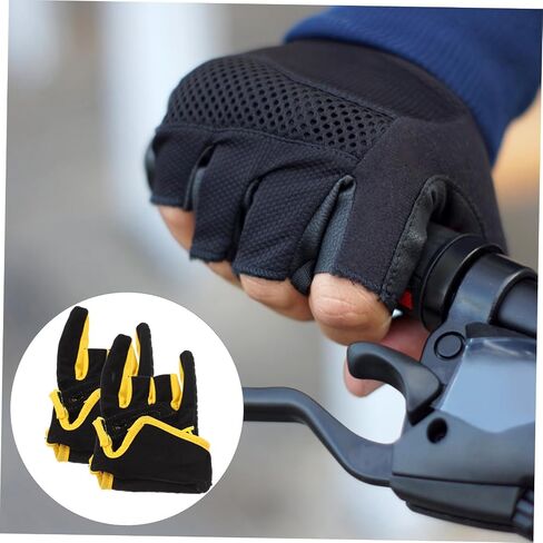 Professional Yellow Anti-Slip Silicone Bowling Gloves Breathable Elastic Fingerless Sports Gloves for Gym Fitness S Non-Skid Grip for Precise Bowling Control in Saudi Arabia