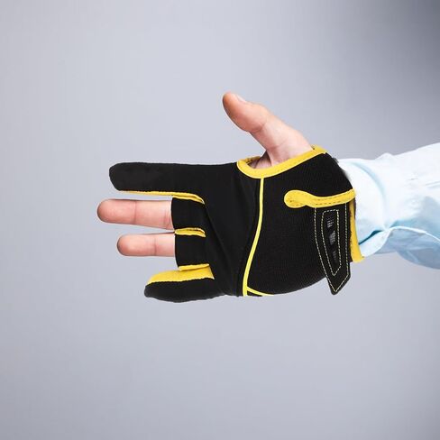 Silicone Anti-Slip Bowling Gloves Breathable Fingerless Sports Gloves for Men Women Professional Elastic Fit Yellow S in Saudi Arabia