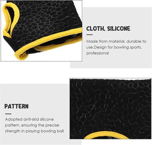 Silicone Anti-Slip Bowling Gloves Breathable Fingerless Sports Gloves for Men Women Professional Elastic Fit Yellow S in Saudi Arabia
