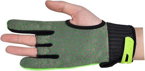 DECHOUS Professional Fingerless Bowling Gloves Anti-Slip Silicone Pattern Self-Adhesive Wrist Breathable Sports Gloves for Secure Hold and Flexible Use Green in Saudi Arabia