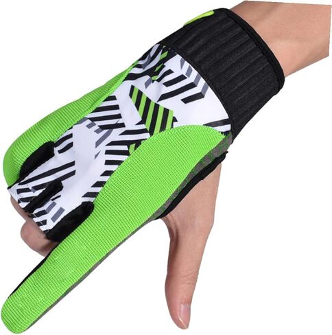 DECHOUS Professional Fingerless Bowling Gloves Anti-Slip Silicone Pattern Self-Adhesive Wrist Breathable Sports Gloves for Secure Hold and Flexible Use Green in Saudi Arabia