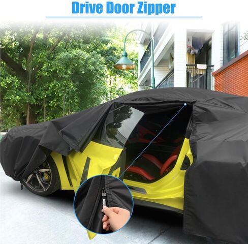 X Autohaux متوافق مع شيفروليه كورفيت C3 C4 C8 غطاء سيارة مقاوم للماء غطاء سيارة كامل خارجي حماية من جميع الأحوال الجوية مع سحاب (لـ C8) in Kuwait