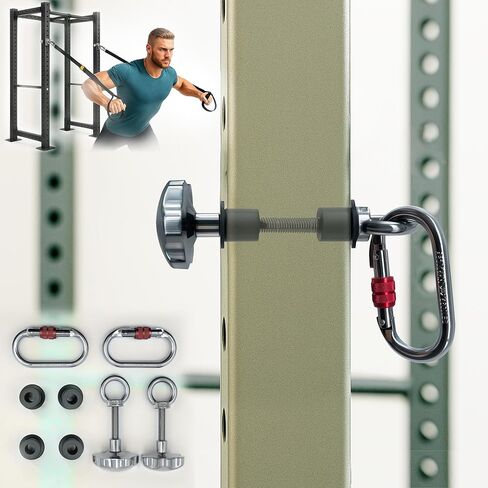 ملحقات رف القرفصاء لمعدات تدريب القوة | ملحقات أقفاص الطاقة ورفوف القرفصاء | يناسب الإطارات مقاس 2 × 2 و3 × 3 بوصة (فتحات 1/2 بوصة و1 بوصة) | مثالية لأشرطة المقاومة وتدريبات TRX in Kuwait