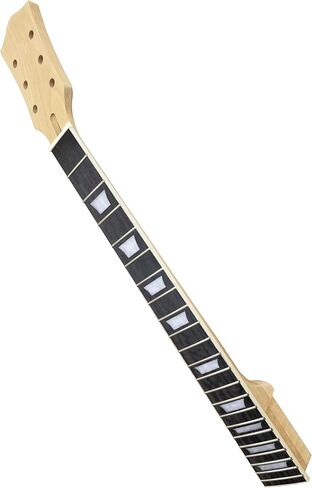 رقبة جيتار كهربائي يمكنك صنعها بنفسك لاستبدال أجزاء جيتار LP 22 فريت 24.75 بوصة رقبة خشب القيقب لوح فريتس من خشب الورد مع تطعيمات شبه منحرف طبيعية in Kuwait