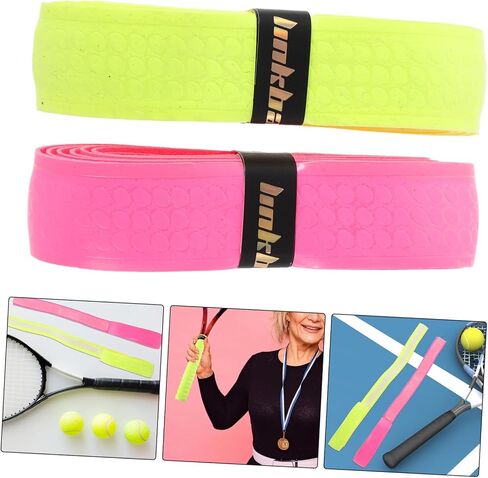BESTonZON 2pcs Tennis Paddle Grip Bands Replacement Overgrip Tape for Badminton Squash Tennis Rackets Superior Sweat Absorption Ergonomic Design for Enhanced Comfort in Saudi Arabia