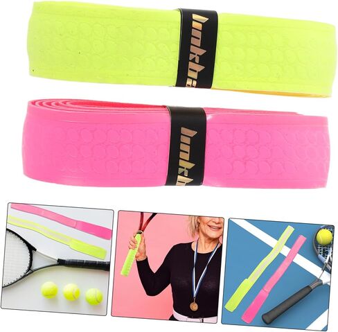 SUPVOX 2pcs Multi Sport Racket Overgrip Thick Handle Grip for Tennis Badminton Squash High Sweat Absorption Ergonomic Design Durable Material Easy Installation in Saudi Arabia