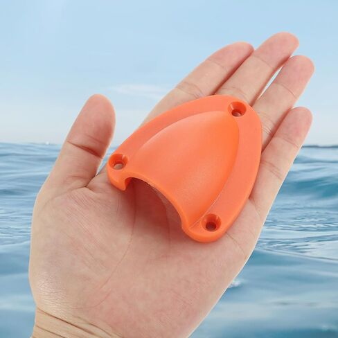 2-15/32" Nylon Marine Wire Cable Vent Cover, 2 Pcs Plastic Clam-Shell Vent Cap with Installation Screws for Boat Yacht, Orange in Saudi Arabia