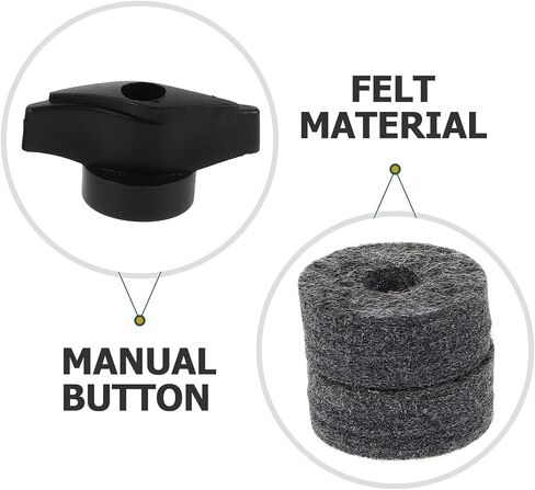 2PCS Plastic Cymbal Stand Sleeves with Felt Washer Drum Cymbal Replacement Accessories for Crash Splash Ride Percussion Kits Precision-engineered Drum Stand Parts for Random Color in Saudi Arabia