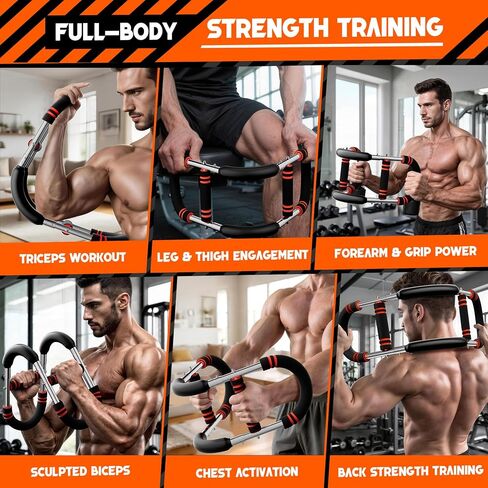 Twister Arm Trainer - Adjustable 5 Resistance Levels (60-130 lbs) Chest & Arm Workout Equipment for Men & Women, Ergonomic Home Gym Strength Trainer, Portable Exerciser for Home Gym Travel Fitness in Saudi Arabia