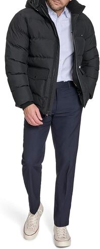 Tommy Hilfiger mens Hooded Puffer With Patch Pockets in Saudi Arabia