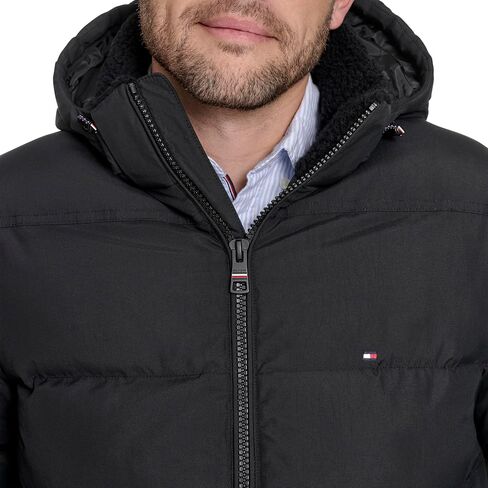 Tommy Hilfiger mens Hooded Puffer With Patch Pockets in Saudi Arabia