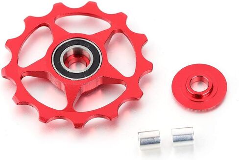 11T/13T Derailleur Pulley Aluminium Alloy Wheel Rear Derailleur Pulley Wheel Pulley (13T Red) in Saudi Arabia
