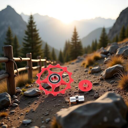 11T/13T Derailleur Pulley Aluminium Alloy Wheel Rear Derailleur Pulley Wheel Pulley (13T Red) in Saudi Arabia