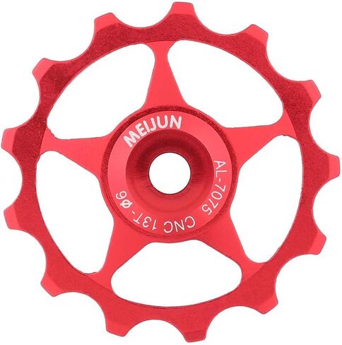 11T/13T Derailleur Pulley Aluminium Alloy Wheel Rear Derailleur Pulley Wheel Pulley (13T Red) in Saudi Arabia