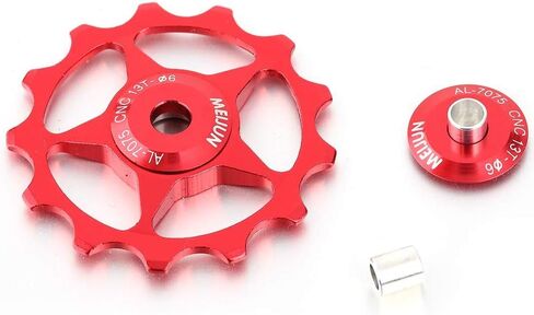 11T/13T Derailleur Pulley Aluminium Alloy Wheel Rear Derailleur Pulley Wheel Pulley (13T Red) in Saudi Arabia