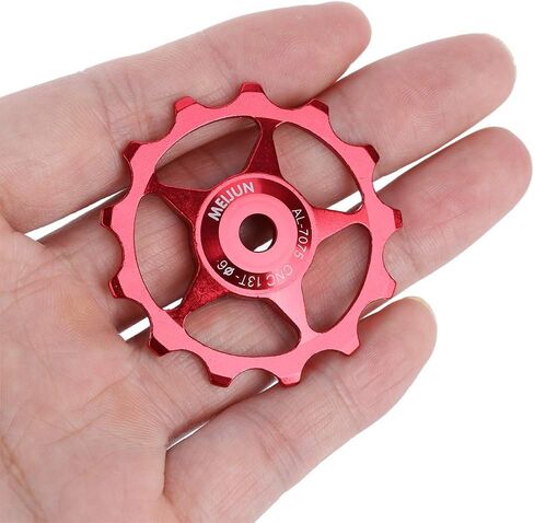 11T/13T Derailleur Pulley Aluminium Alloy Wheel Rear Derailleur Pulley Wheel Pulley (13T Red) in Saudi Arabia