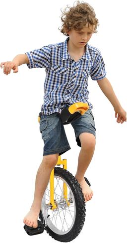 16 Inch Wheel Unicycle Balance Fitness Exercise, Outdoor Wheel Unicycle with Curved Seat and Non-Slip Pedal, Garden Unicycle Wheels for Office Workers, Students and Cycling Enthusiasts in Kuwait