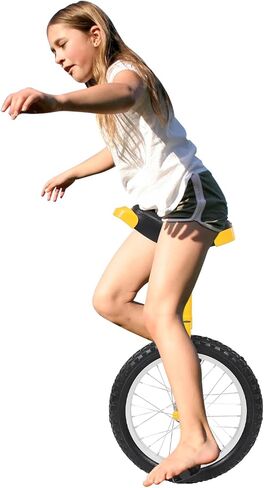 16 Inch Wheel Unicycle Balance Fitness Exercise, Outdoor Wheel Unicycle with Curved Seat and Non-Slip Pedal, Garden Unicycle Wheels for Office Workers, Students and Cycling Enthusiasts in Kuwait