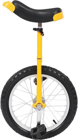 16 Inch Wheel Unicycle Balance Fitness Exercise, Outdoor Wheel Unicycle with Curved Seat and Non-Slip Pedal, Garden Unicycle Wheels for Office Workers, Students and Cycling Enthusiasts in Kuwait