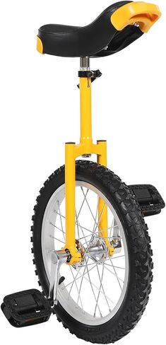 16 Inch Wheel Unicycle Balance Fitness Exercise, Outdoor Wheel Unicycle with Curved Seat and Non-Slip Pedal, Garden Unicycle Wheels for Office Workers, Students and Cycling Enthusiasts in Kuwait
