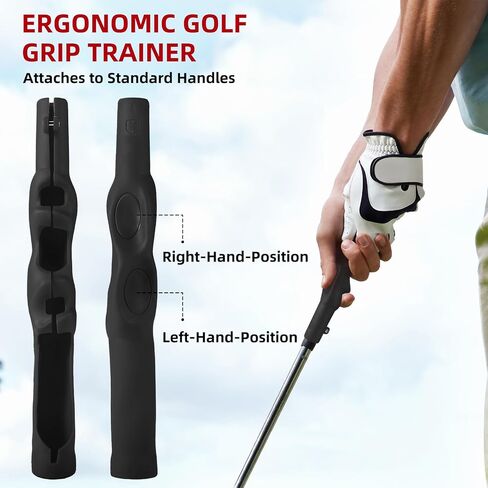 Golf Grip Trainer, Golf Grip Training Aid for Correct Hand Positioning, Removable Swing Grip for right Golfers in Kuwait