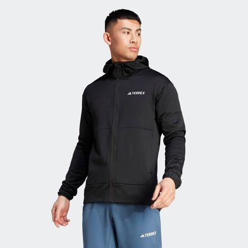 adidas Xperior Light Fleece Hooded Jacket Men's, Black, Size XL in Saudi Arabia