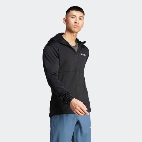 adidas Xperior Light Fleece Hooded Jacket Men's, Black, Size XL in Saudi Arabia