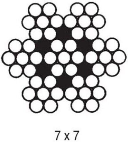 3/32 كابل Snare عالي الجودة GAC 7X7 500 قدم in Saudi Arabia