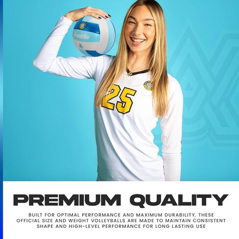 Franklin Sports PVF Team Volleyballs - Official Size + Regulation Weight Volleyballs for Indoor + Outdoor Use - Youth + Adult Ball for Recreational Play - Official PVF Team Logos + Colors in Saudi Arabia