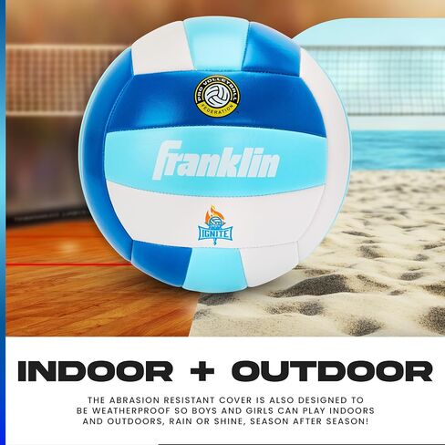Franklin Sports PVF Team Volleyballs - Official Size + Regulation Weight Volleyballs for Indoor + Outdoor Use - Youth + Adult Ball for Recreational Play - Official PVF Team Logos + Colors in Saudi Arabia
