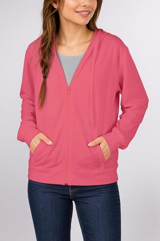 Women's Hoodies Casual Full Zip Sweatshirts with Pockets for Workout Everyday Wear in Saudi Arabia