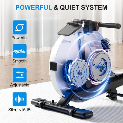 2025 Upgraded Rowing Machine,Magnetic Rowing Machines for Home with 300lb Weight Capacity,32-Levels Quiet Adjustable Resistance,Compact Rower Machine with Tablet Holder,Bluetooth&App Compatible in Saudi Arabia