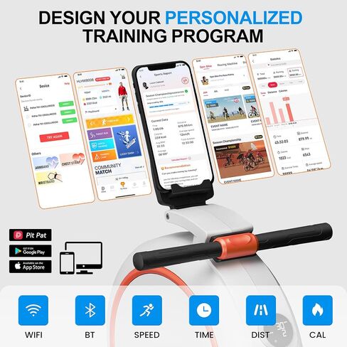 2025 Upgraded Rowing Machine,Magnetic Rowing Machines for Home with 300lb Weight Capacity,32-Levels Quiet Adjustable Resistance,Compact Rower Machine with Tablet Holder,Bluetooth&App Compatible in Saudi Arabia