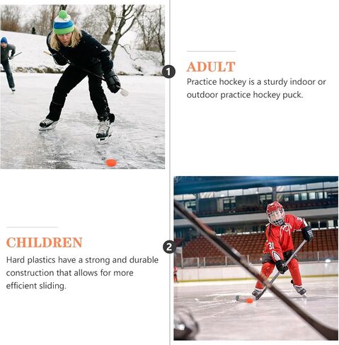 HANABASS 4pcs Hockey Pucks for Outdoor, Official Size & Weight Rubber Pucks for Indoor/Outdoor Practice, Training & Street Hockey in Saudi Arabia