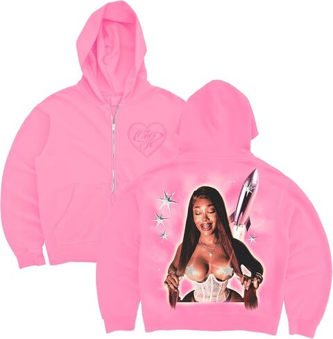 سترة بغطاء للرأس بسحاب للسيدات من Summer Walker الرسمية Merch Over It in Kuwait