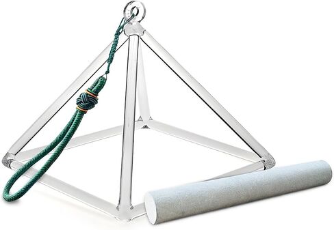 Crystal Meditation Pyramid 8 Inch Singing Bowls Crystal Healing Musical Instrument Geometric Tripod Yoga Meditation Wind Chime Percussion Instrument With Percussion Stick in Saudi Arabia