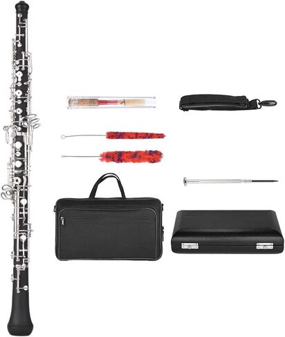Oboe Parts Black Synthetic Wood C Key Oboe Semi-Automatic Style Silver Plated Keys Woodwind Instrument in Saudi Arabia