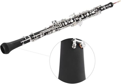 Oboe Parts Black Synthetic Wood C Key Oboe Semi-Automatic Style Silver Plated Keys Woodwind Instrument in Saudi Arabia