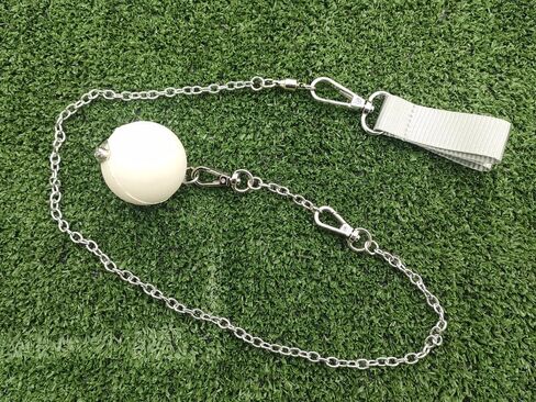 حبال بوي بسلسلة من الفولاذ المقاوم للصدأ مجنحة من أجل حجاب Pois وPoi-Streamers، مع كرة مطاطية و3 حلقات دوارة للدوران السلس (مجموعة من 2) in Kuwait