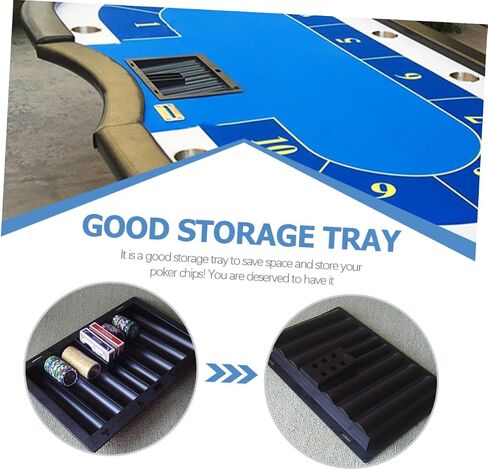 UPKOCH 2pcs Plastic Poker Chip Tray Lid Thick Table Chip Rack for Game Night Poker Tournaments and Social Gatherings in Saudi Arabia