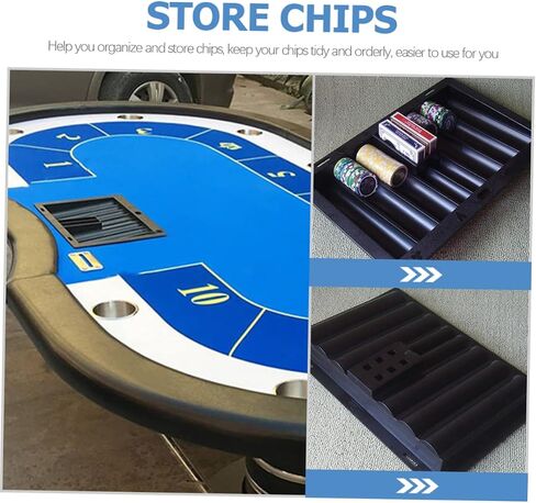 UPKOCH 2pcs Plastic Poker Chip Tray Lid Thick Table Chip Rack for Game Night Poker Tournaments and Social Gatherings in Saudi Arabia